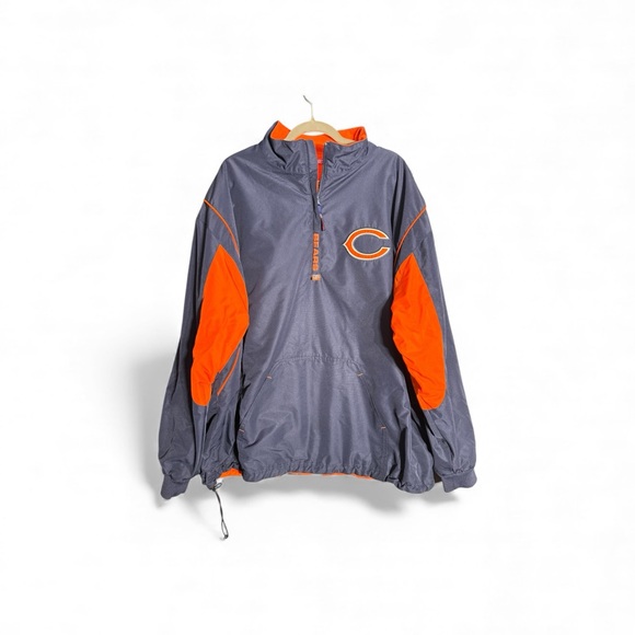 Chicago Bears 2XL Reversible Blue and Orange Pullover Jacket